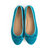 Women's Beba Velvet Flat Shoe In Turquoise