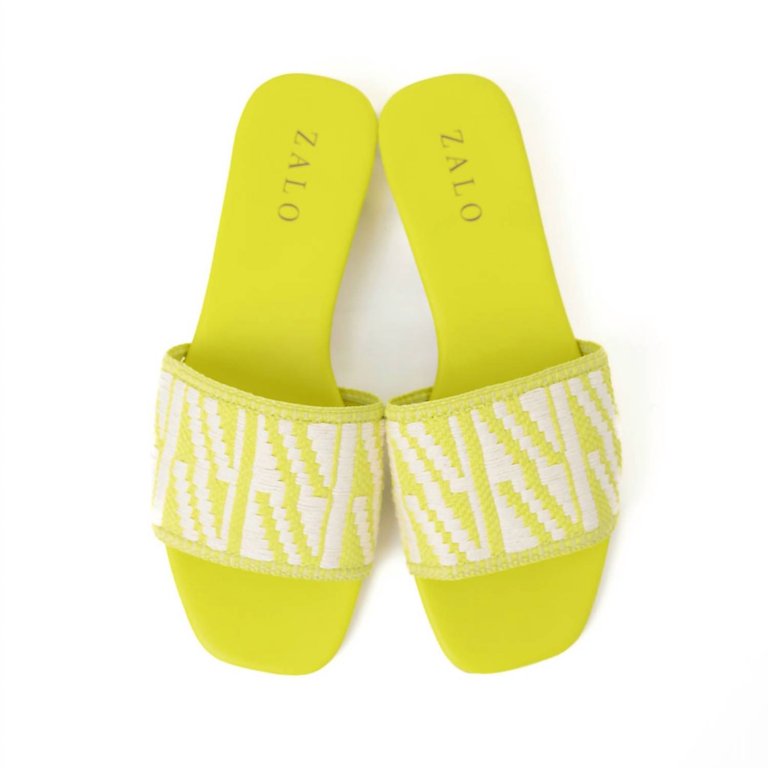 Women's Playa Slide Sandal In Lemon/natural - Lemon/natural