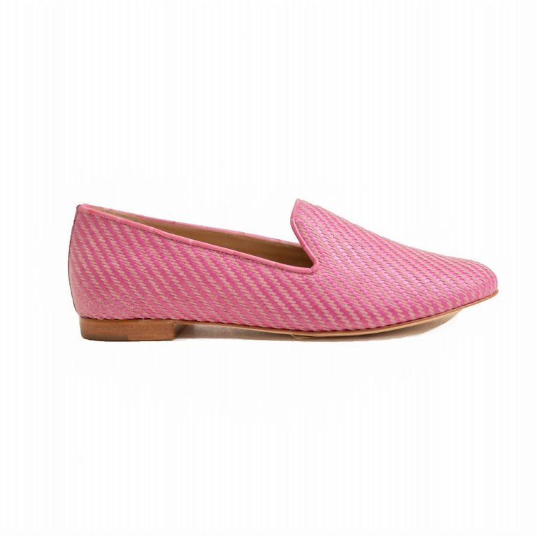 Women's Raffia Slipper In Fuchsia