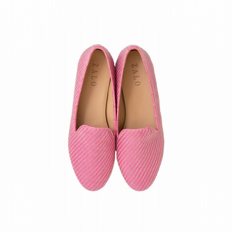 Women's Raffia Slipper In Fuchsia - Fuchsia