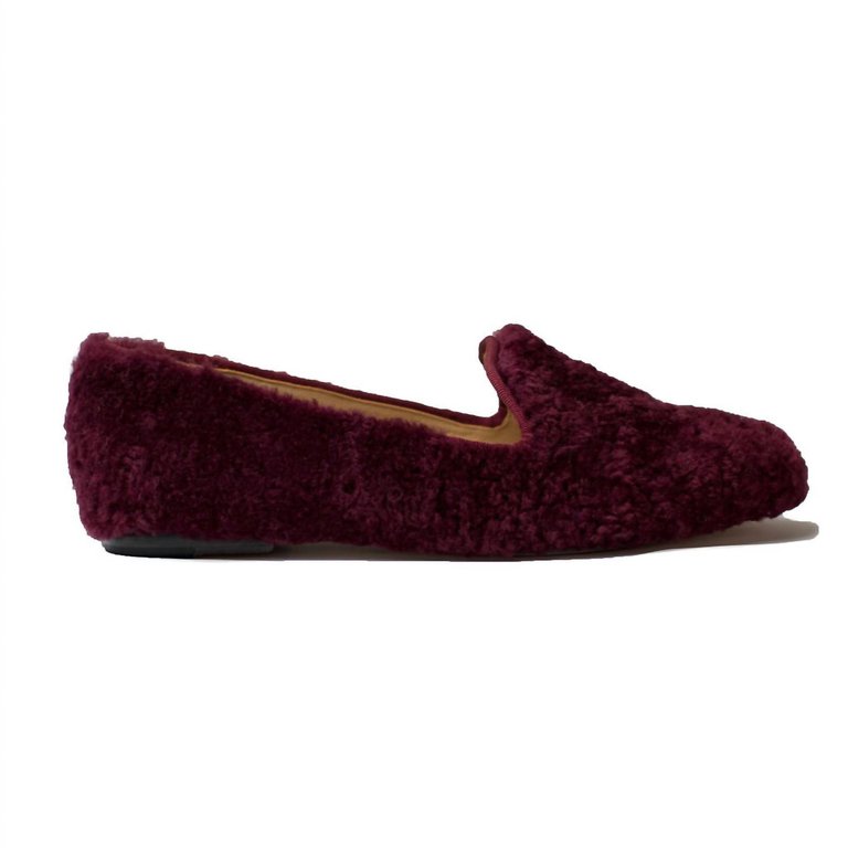 Women's Shearling Slipper In Merlot - Merlot