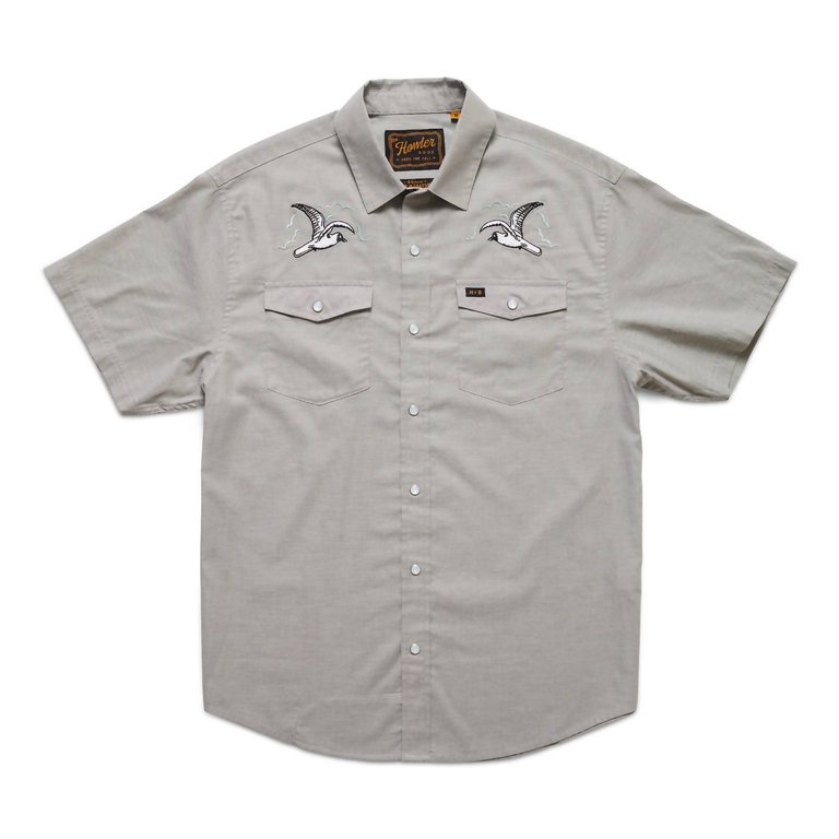 H Bar Soarin’ Seagulls Snapshirt In Storm Grey - Storm Grey