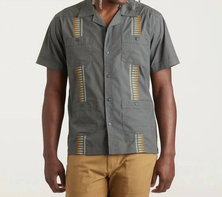 Men's Guayabera Shirt In Antique Black - Antique Black