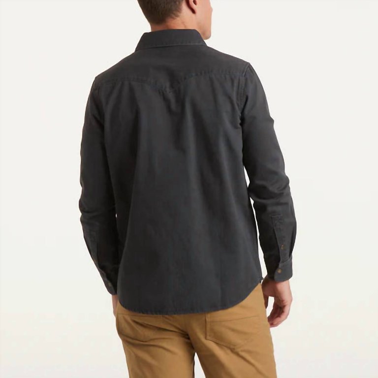 Sawhorse Work Shirt In Crow Black