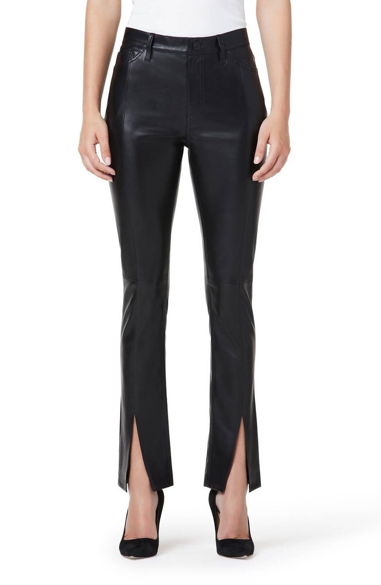 Barbara High Waist Straight Pant - Black Beauty