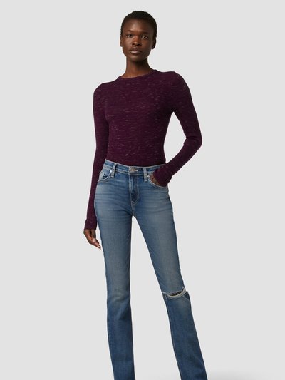 Hudson Jeans Back Keyhole Sweater - Beet Red Heather product