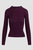 Back Keyhole Sweater - Beet Red Heather