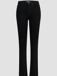 Barbara High-Rise Baby Bootcut Jean With Slit - Black