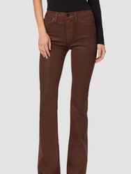 Barbara High-Rise Bootcut Jean - Coated Tortoise Shell - Coated Tortoise Shell