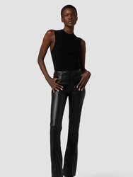 Barbara High-Rise Bootcut Jean With Slit Hem - Black - Black