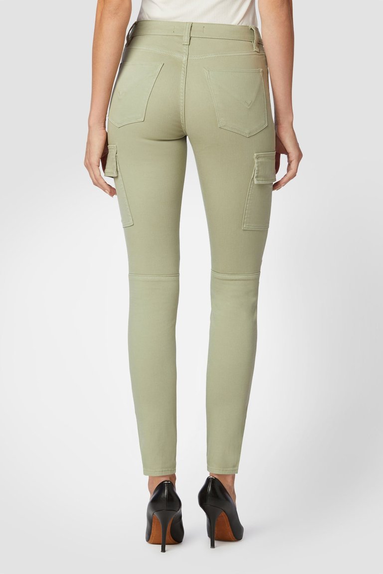 Barbara High-Rise Super Skinny Ankle Cargo Pant - Sage Green