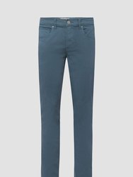 Blake Slim Straight Twill Pant - Blue Coral