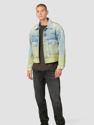 Boxy Trucker Jacket - Gradient Lime - Gradient Lime