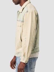 Boxy Trucker Jacket - Tan Acid