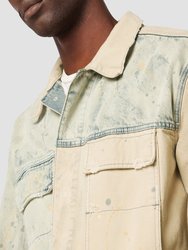 Boxy Trucker Jacket - Tan Acid