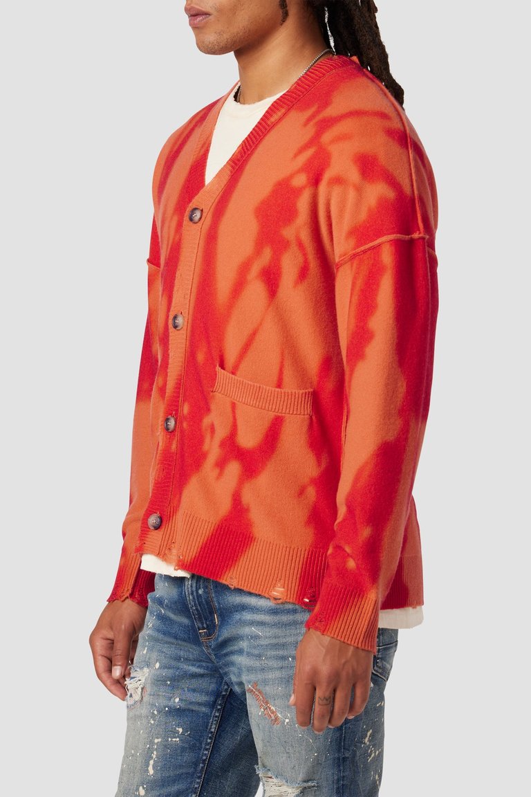 Cardigan - Orange Streak