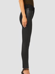 Centerfold Extreme High-Rise Super Skinny Ankle Jean - Black Coated Denim