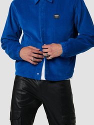 Crop Coach Jacket - Cobalt Blue