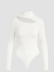 Cut Out Bodysuit - Ecru