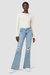 Farrah Mid-Rise Barefoot Bootcut Jean - Ice Blue Destructed