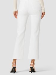 Faye Ultra High-rise Bootcut Crop Jean - White