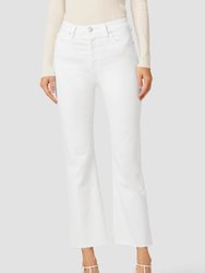 Faye Ultra High-rise Bootcut Crop Jean - White - White