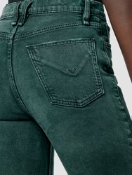 Faye Ultra High-Rise Bootcut Jeans - Overdye Scarab