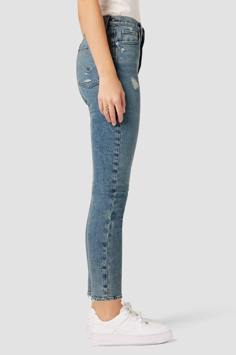 Harlow Ultra High-Rise Cigarette Ankle Jeans - Nebula