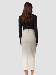 High-Rise Reconstructed Pencil Skirt