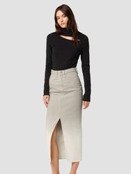 High-Rise Reconstructed Pencil Skirt