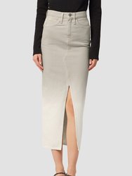 High-Rise Reconstructed Pencil Skirt - Peyote Dip Dye