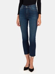 Holly High Rise Crop Straight Jeans