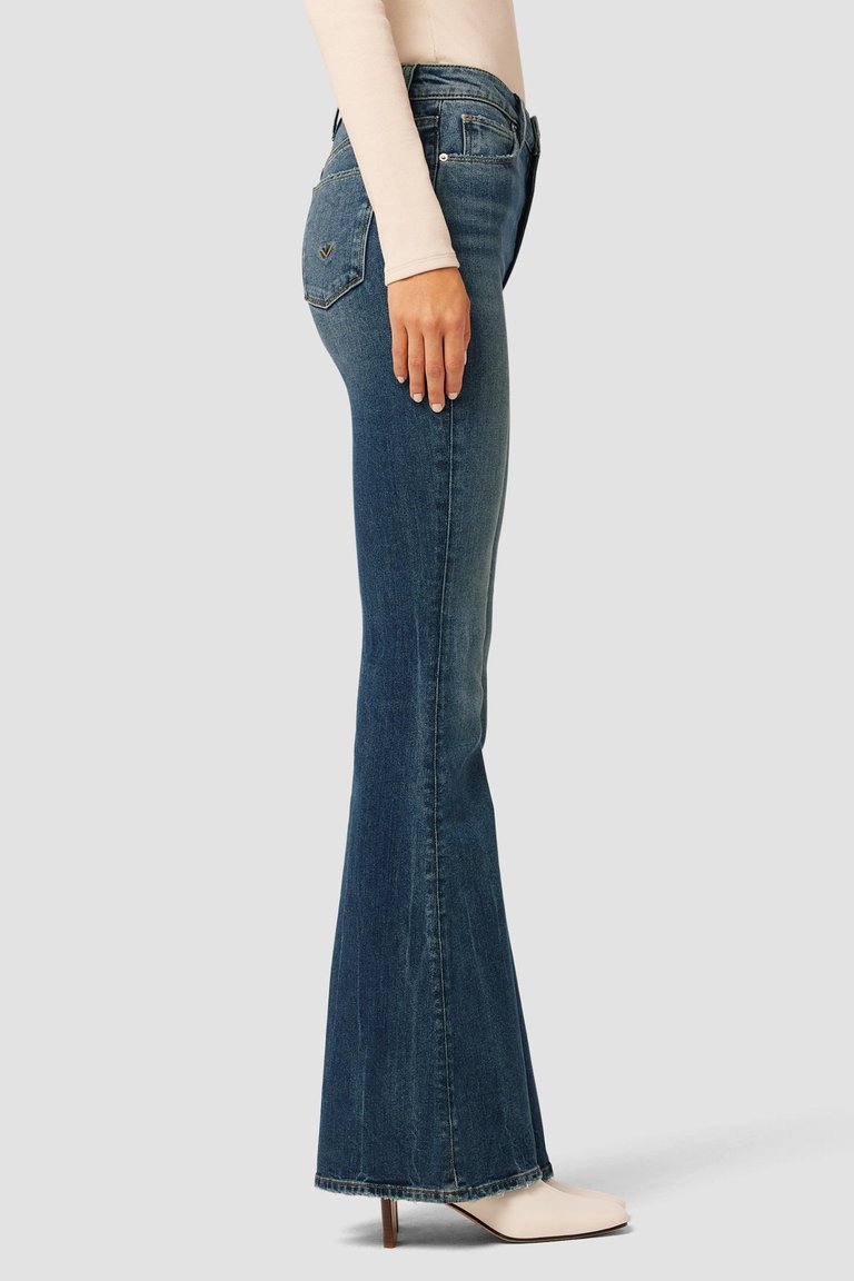 Hudson Jeans Holly High Rise Flared Stretch Denim Jeans