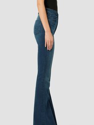 Holly High-Rise Flare Jean With Inseam Slit