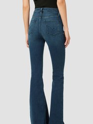 Holly High-Rise Flare Jean With Inseam Slit