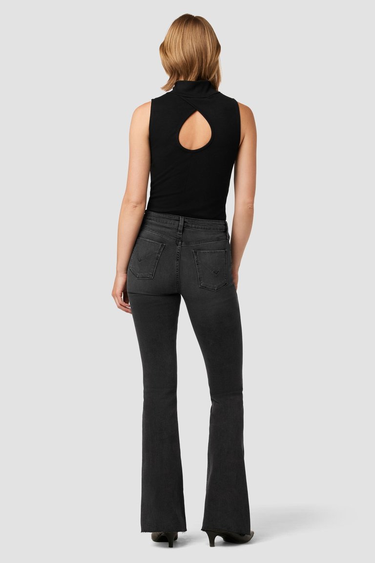 Holly High-Rise Flare Jeans - Washed Black