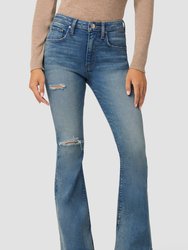 Holly High-Rise Flare Petite Jean - Coral - Coral