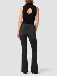 Holly High-Rise Flare Petite Jeans - Washed Black