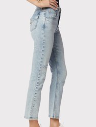 Iona High-Rise Straight Flap Jean