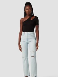 Jade High-Rise Straight Loose Fit Jeans - Aries