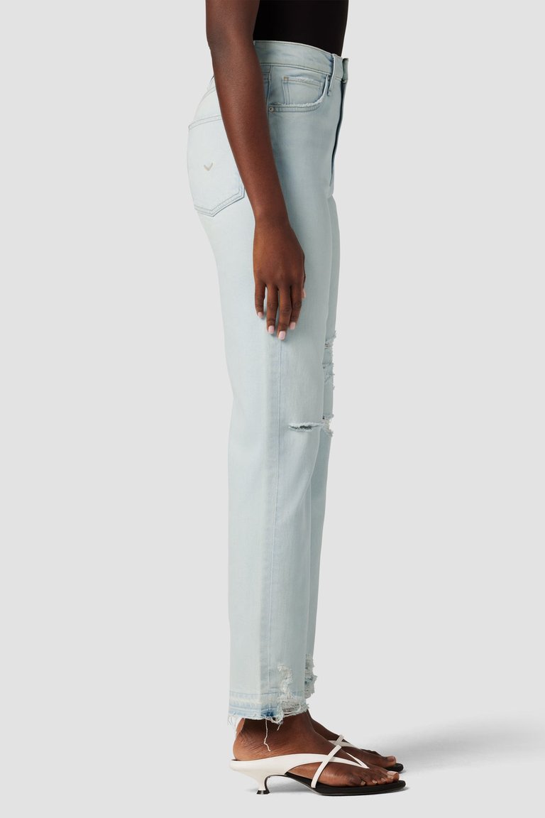 Jade High-Rise Straight Loose Fit Jeans - Aries