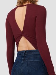 Knot Back Bodysuit - Bordeaux