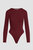 Knot Back Bodysuit - Bordeaux