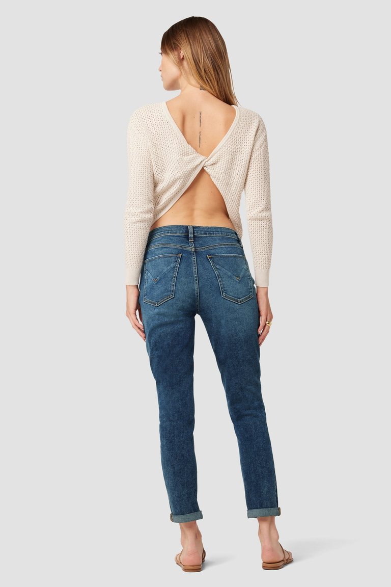 Lana Mid-Rise Slim Boyfriend Crop Jean - Journey Home Destructed