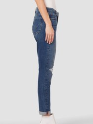 Lana Slim Boyfriend Jean With Roll Hem