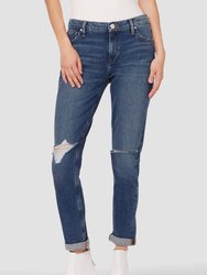 Lana Slim Boyfriend Jean With Roll Hem - Tightrope