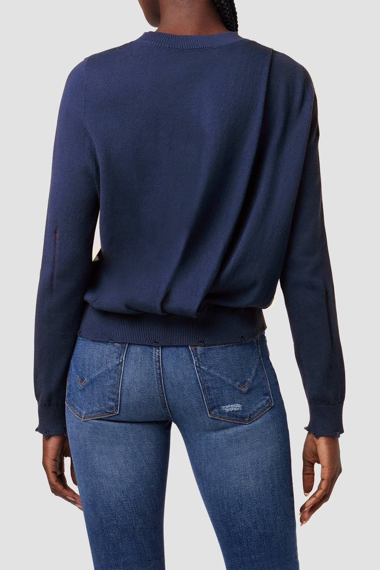 Long Sleeve Twist Back Sweater