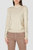 Ls Sweater W Twist Back - Cream - Cream