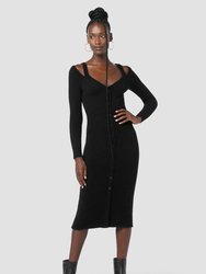 Melange Dress - Black
