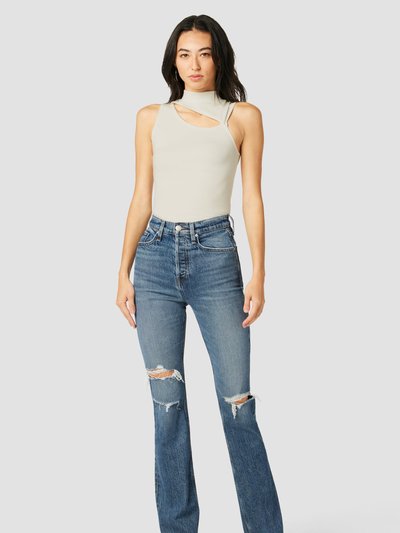 Hudson Jeans Mock Neck Cut Out Tank - Ecru product